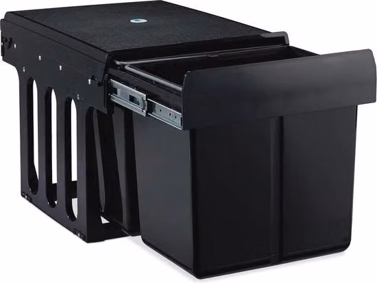Inseribile contenitore per rifiuti con 2 contenitori per una separazione efficiente dei rifiuti in cucina