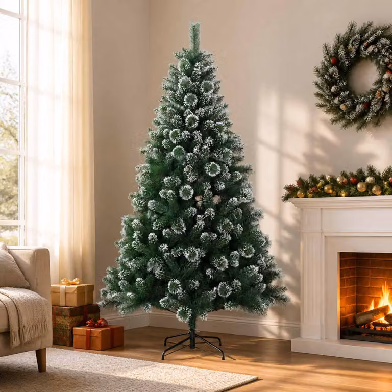 vidaXL Albero di Natale artificiale 210 cm PVC e Metallo Verde