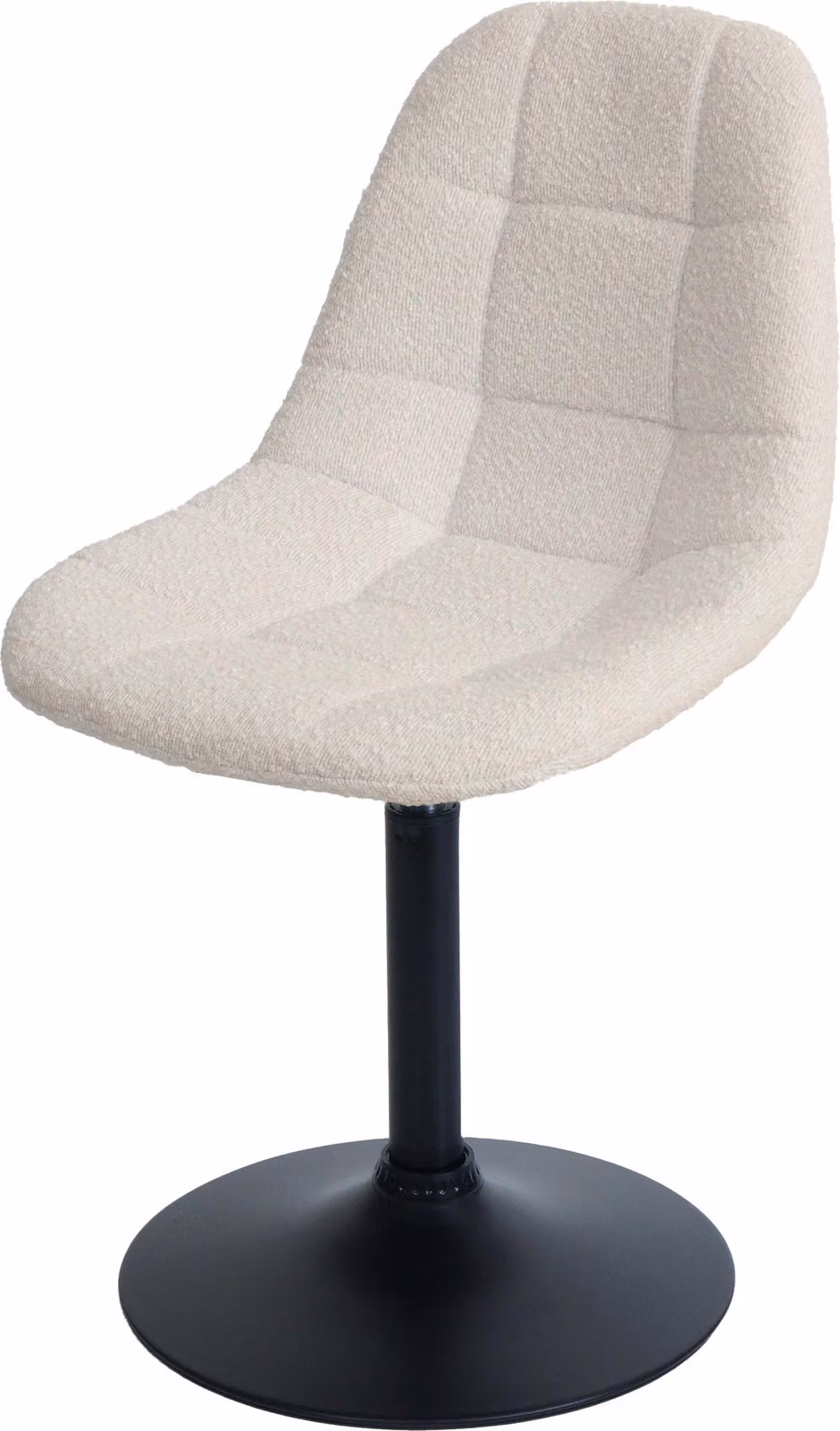 Sedia da pranzo | A x L x P 83 x 47 x 43 cm | Altezza seduta 47 cm | Acciaio Tessuto/bouclé | Beige | Sedia da cucina Sedia girevole