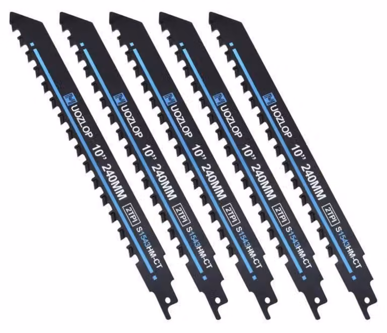 Lame per seghetto alternativo, ideali per tagliare pietra, carburo di tungsteno, 240 mm, confezione da 5 pezzi, adatte per metallo, mattoni e cemento