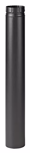 Tubo Smaltato per Stufe Nero Opaco - Elemento Lineare - D.12 x 100 cm