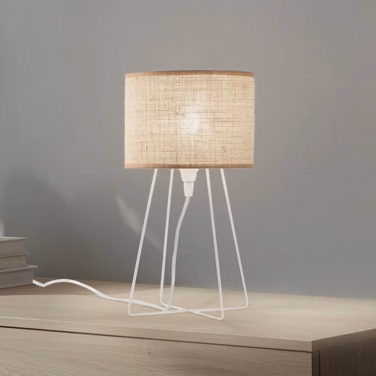 Lampada da tavolo Trixi Duolla, Marrone / Ruggine, Soggiorno / Sala da pranzo, Tessuto / Stoffa / Seta, Lampada da tavolo