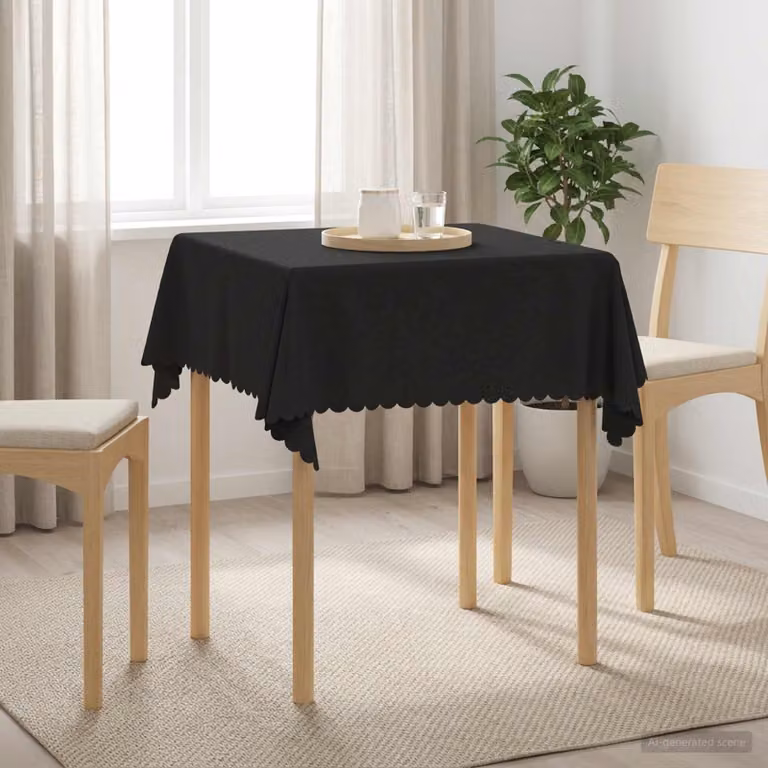 Set di 5 tovaglie quadrate vidaXL in jacquard idrorepellente, colore grigio scuro, L 110 x L 110 cm