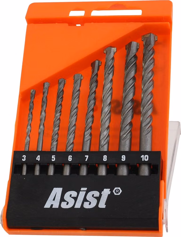 Set di punte per calcestruzzo e muratura, 8 pezzi ASIST 01-5402