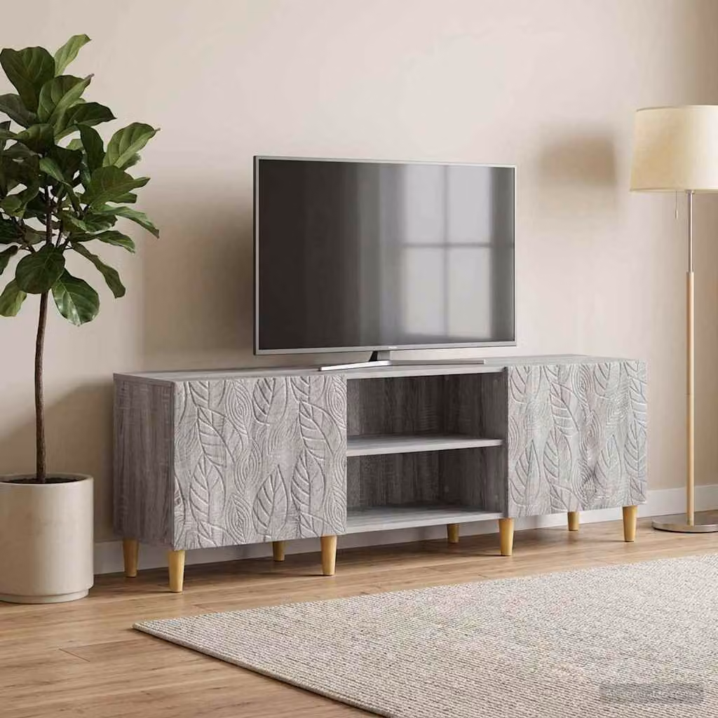 Mobile TV vidaXL in legno ingegnerizzato grigio stile vintage L: 150 cm, P: 31 cm, H: 50 cm