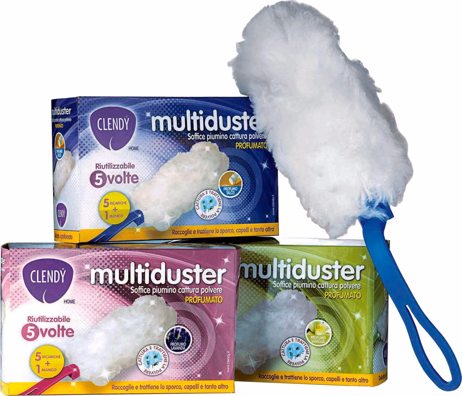 PIUMINO MULTIDUSTER CON MANICO Confezione 5 ricariche