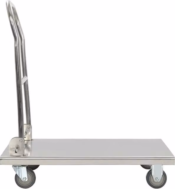 Carrello di Trasporto in Acciaio Inossidabile Argento CFW1633541 L: 82 cm, P: 53 cm, H: 86 cm