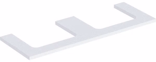 Plaque de lavabo Geberit ONE, découpe double, pour lavabo à poser, 135x3x47cm, 505.286.00.2, 505.286.00.2