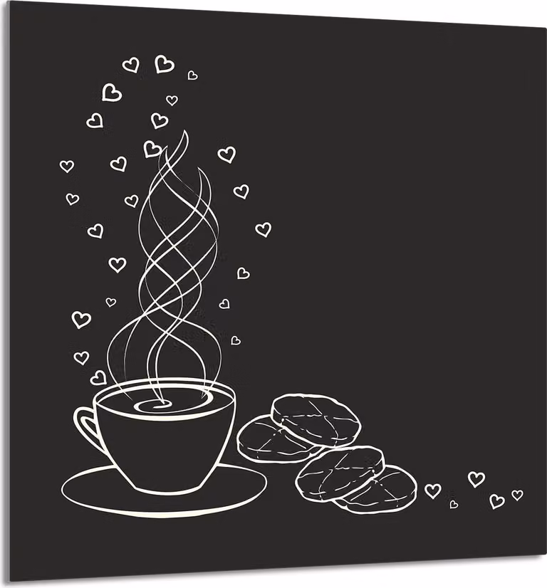 PIATTO IN VETRO PER CUCINA 60x65 Caffè