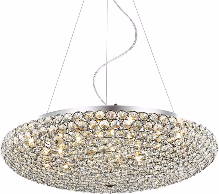 Italux Santo lampada a sospensione classica in cristallo cromato MA04995CA-012