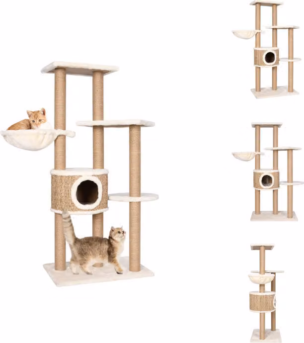 vidaXL Tiragraffi per gatti 126 cm in erba marina - Tiragraffi