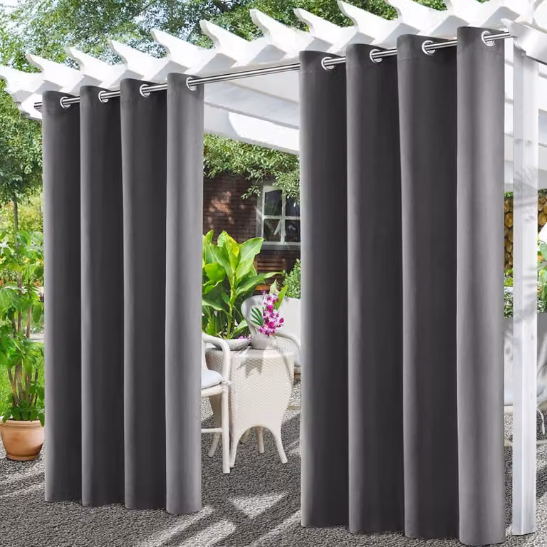 Tenda per tettoia e pareti laterali, pergola, esterno, impermeabile, protezione solare per balcone, terrazza, veranda, pergola, gazebo (132 x 215 cm, grigio)