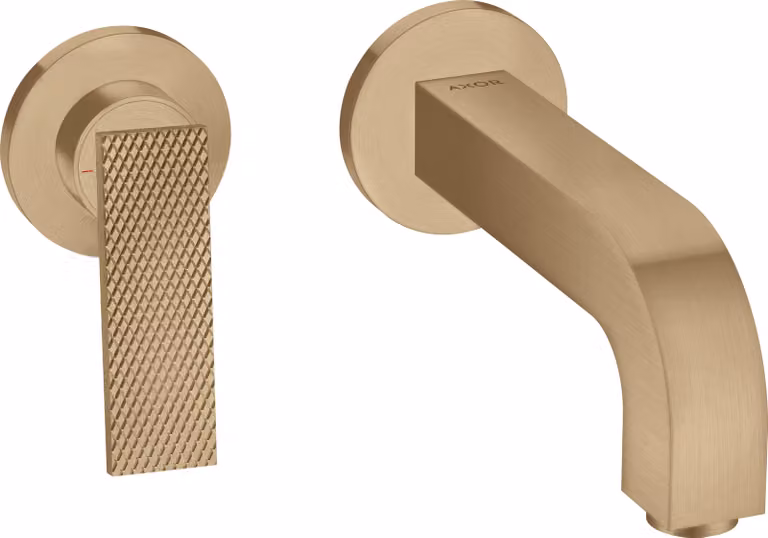 hansgrohe AXOR Citterio Mitigeur de lavabo, finition losange, encastré, saillie 220mm, garniture découlement non verrouillable, 39181140, 39181140