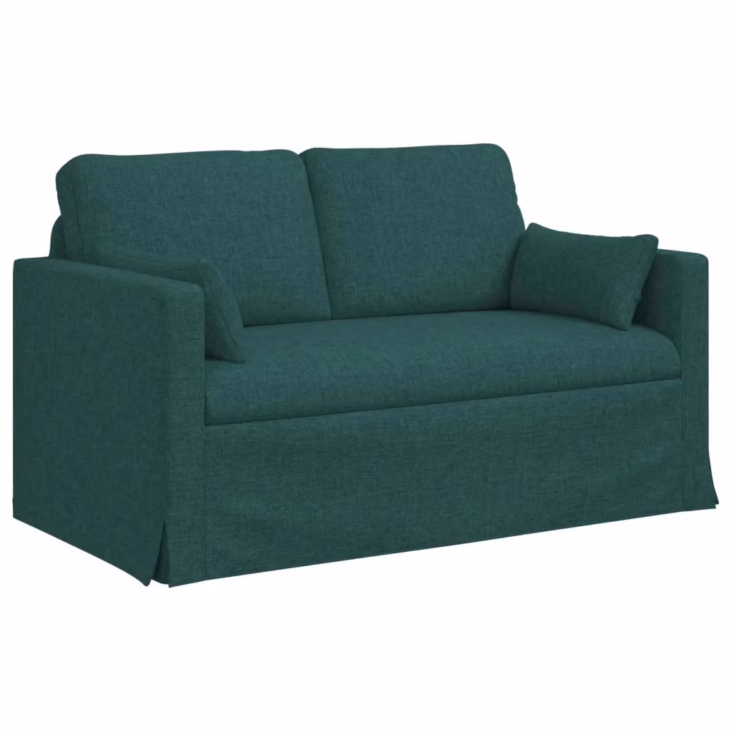 vidaXL Divano Verde Scuro in Tessuto con Struttura in Metallo L: 139 cm, P: 78 cm, H: 80 cm – 2
