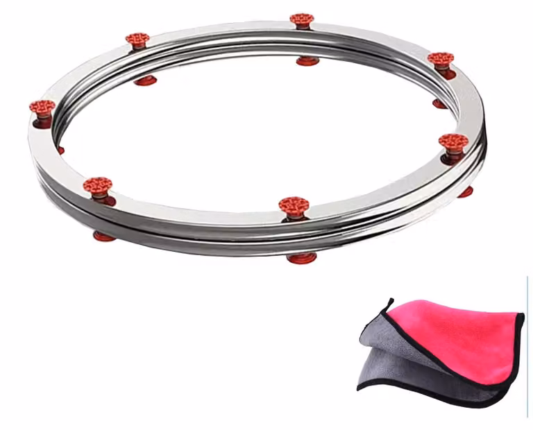 Piatto girevole da 50 cm in acciaio inossidabile, rotazione a 360°, capacità di carico 350 kg. Ideale come "Lazy Susan"