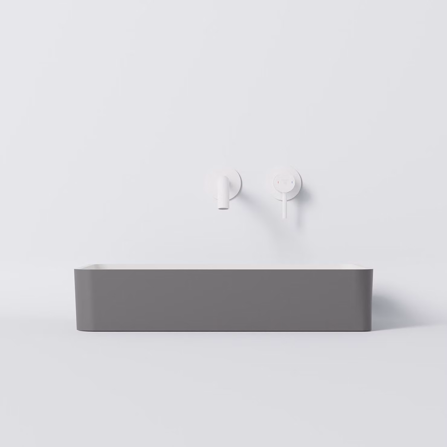Steinberg Série 440 lavabo à poser, anguleux, sans trop-plein, 590x395x120mm, SOLIDSurface, 440714006, 440714006