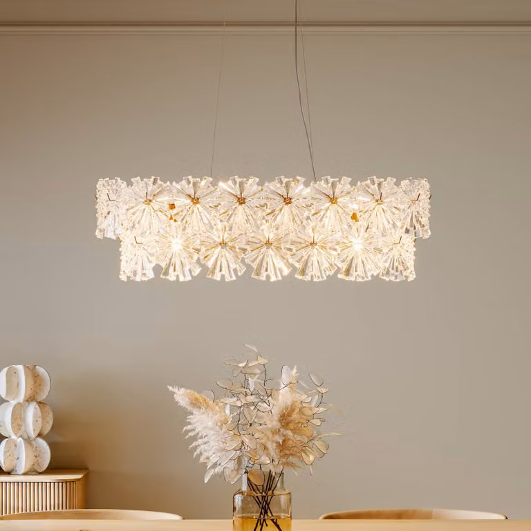 By Rydéns Lampada a sospensione Lorraine, dimmerabile, Chiaro / Trasparente, Soggiorno / Sala da pranzo, Plastica, Lampada a sospensione