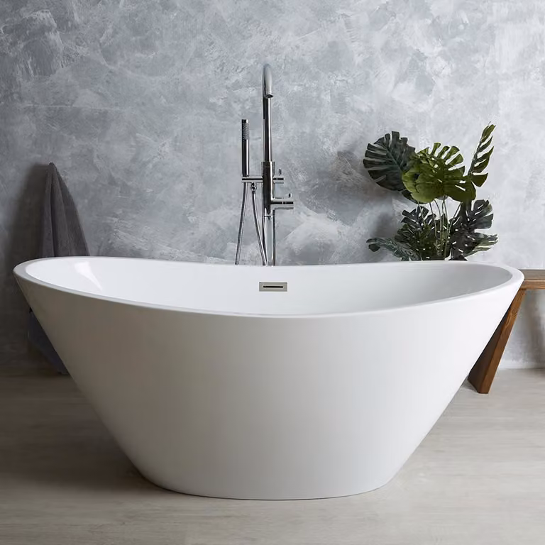 Vasca Centro Stanza Ovale Bianca 1500x750mm - Doppia estremità - Stile Moderno - Freestanding