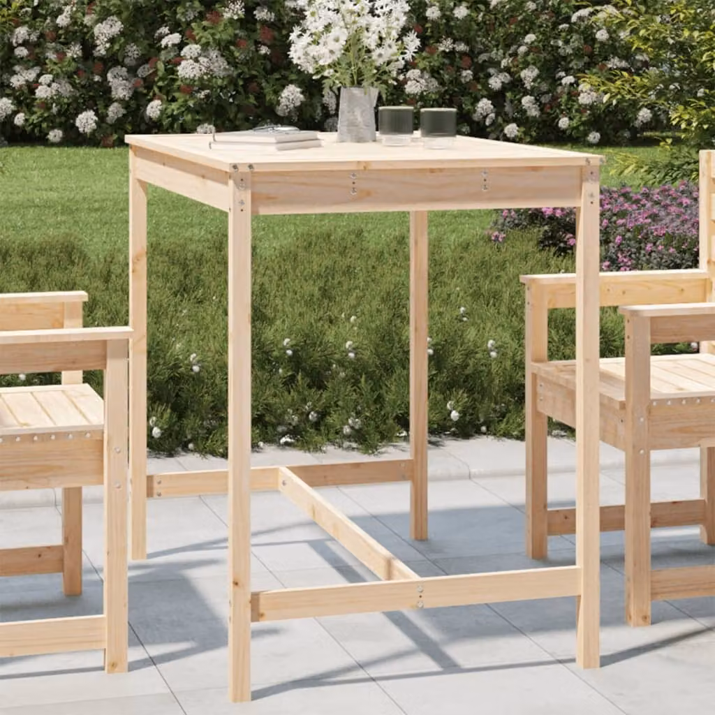 Maison Exclusive - Tavolo da giardino 121x82,5x110 cm in legno massello di pino