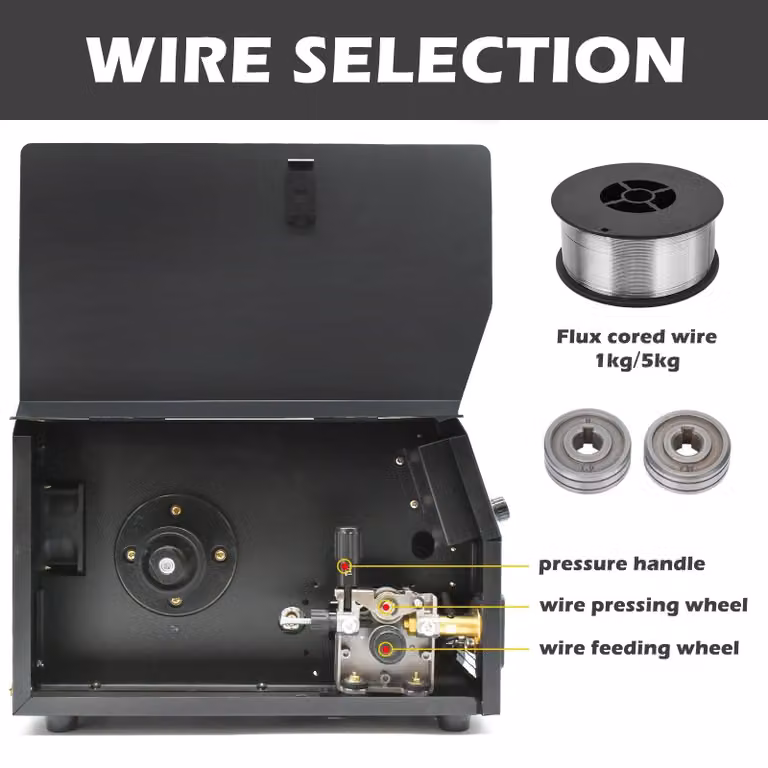 Saldatrice a elettrodo - Inverter IGBT 4-in-1 - MIG, TIG e ad arco - 160A - AC 220V - Nera