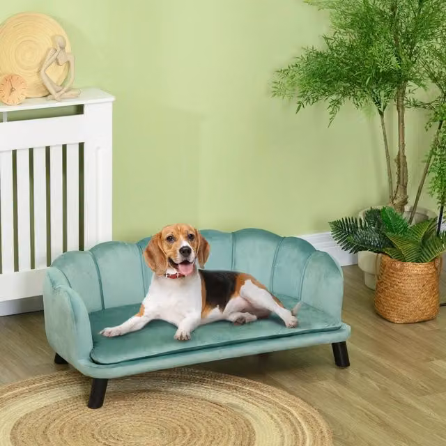Divano per cani REDOM verde in poliestere L: 98,5 cm, P: 60,5 cm, H: 35,5 cm – 1