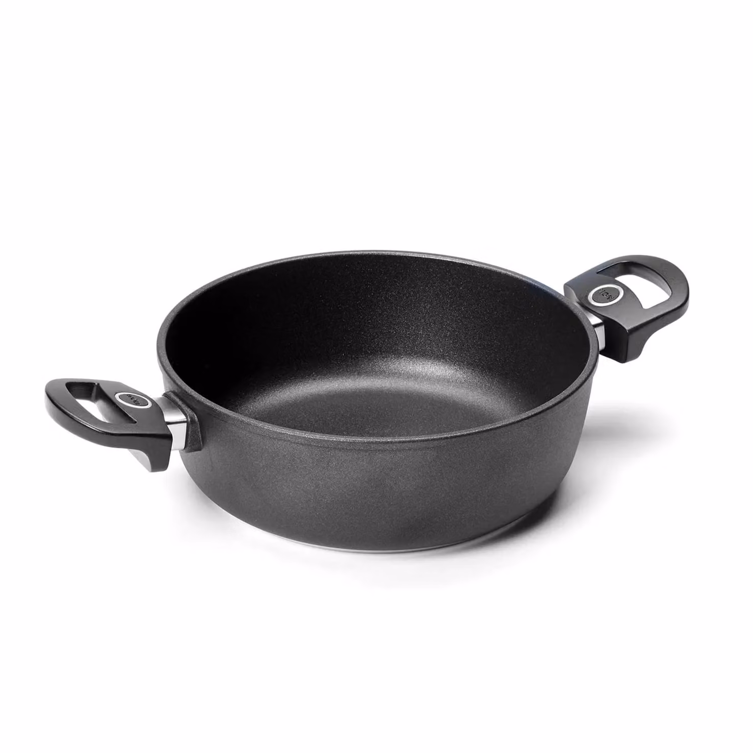 Casseruola in alluminio fuso antiaderente per induzione, con due maniglie e coperchio, Titan Best, diam. 32cm