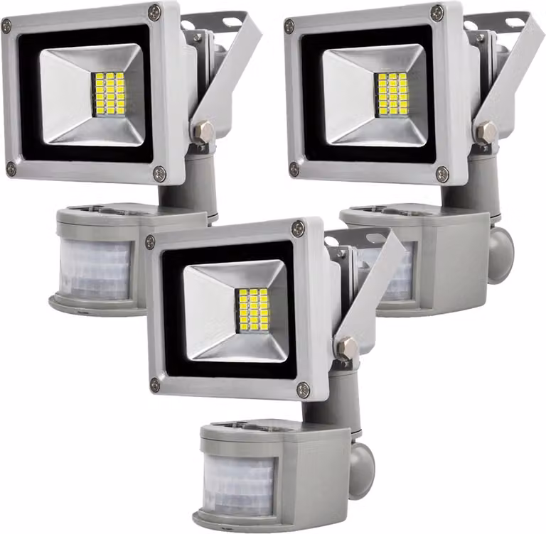 Greenmigo 3x 20W SMD proiettore con sensore di movimento LED faretto bianco caldo luce bianca calda IP65 impermeabile lampada LED applique luce di fondo illuminazione diffusa lampada da giardino LED faretto da esterno