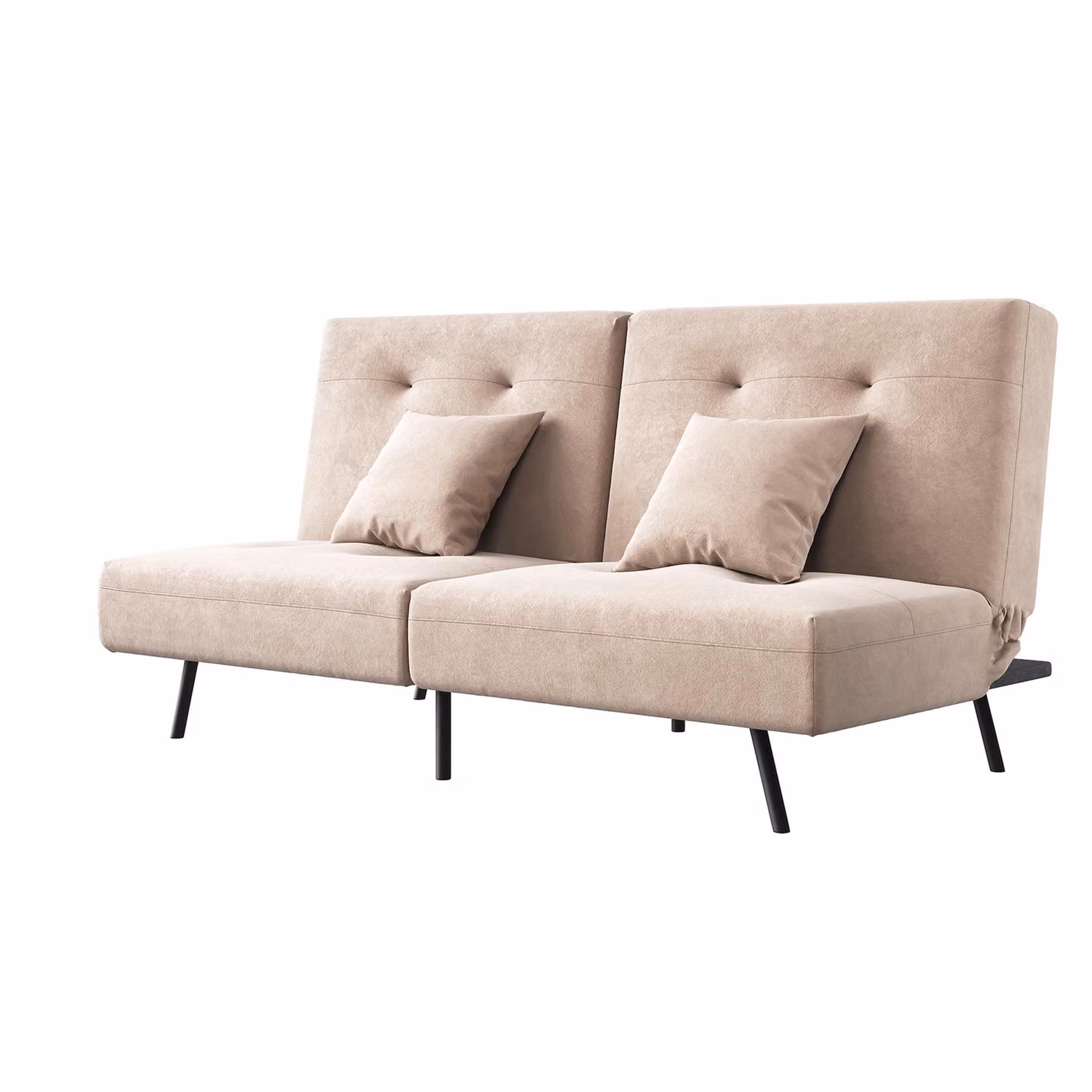 SONNI 180x89x78cm Divano pieghevole color kaki Divano e letto in uno, schiuma ignifuga, pile per bambini