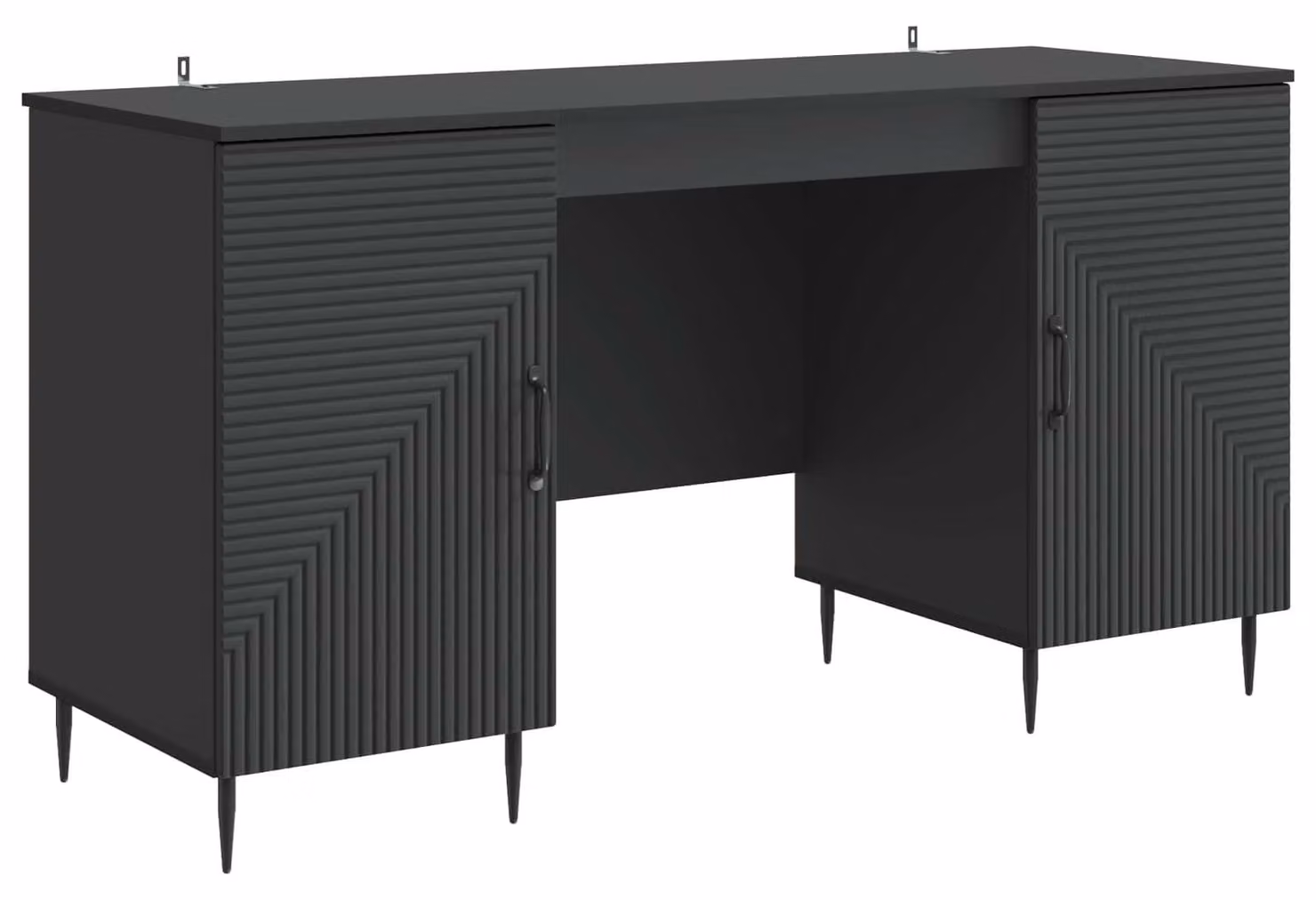 Scrivania Nero 142,5 x 50 x 75 cm Legno ingegnerizzato