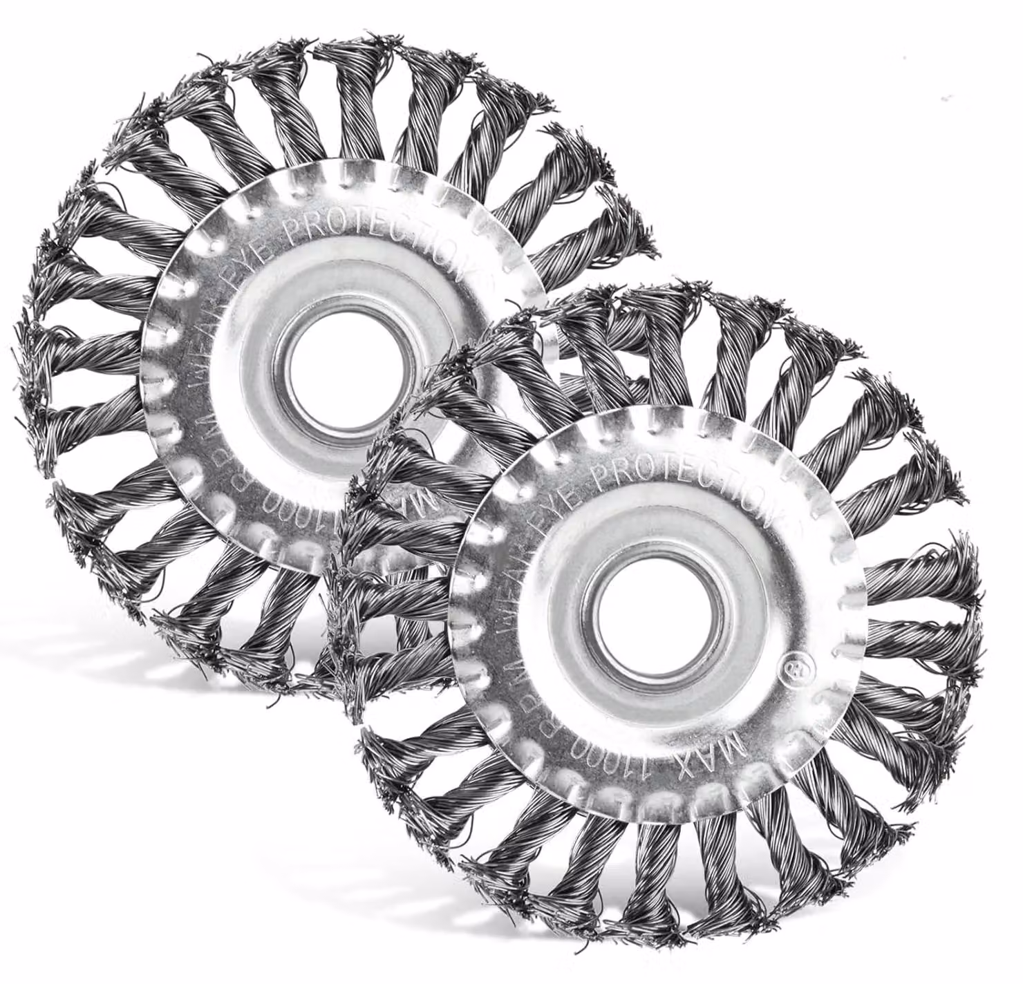 Spazzole metalliche cilindriche, 2 pezzi, 125 x 22 mm, per smerigliatrici angolari