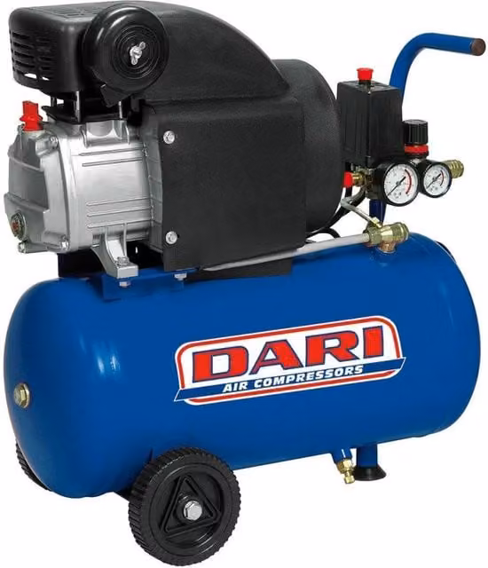 Compressore Aria Trade Shop da 24 Litri, 2hp, 8 Bar, Blu