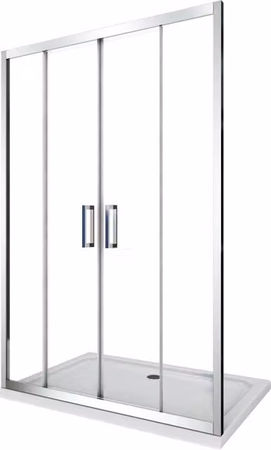 Porta doccia vetro 6 mm con apertura centrale a 4 ante per installazione in nicchia Altezza 190 cm 178-183 REGOLABILE