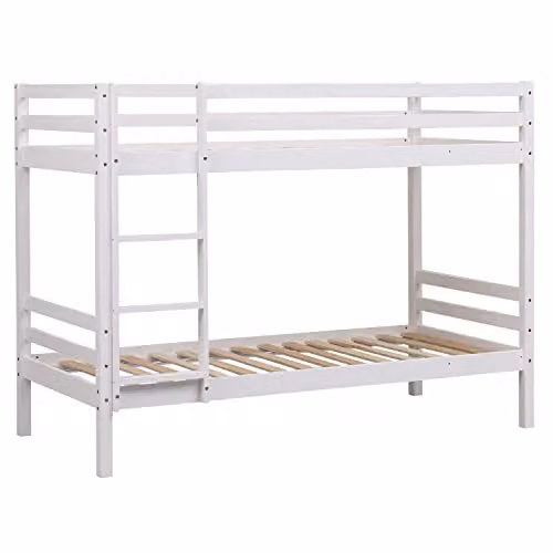 Happy Garden Letto a Castello per Bambini 190x90cm Bianco Amber