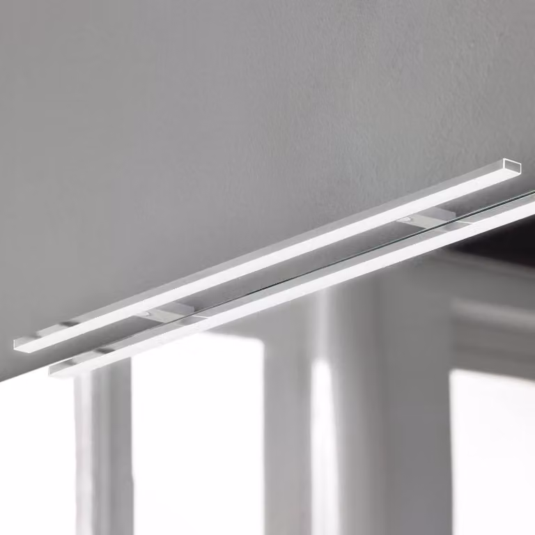 Ebir Applique da parete Esther 2, Cromo / Argento, Bagno, Plastica, Moderno, Applique