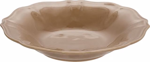 Piatto fondo Arcoroc in ceramica collezione Baroque colore beige, Diametro: 22 cm – 1