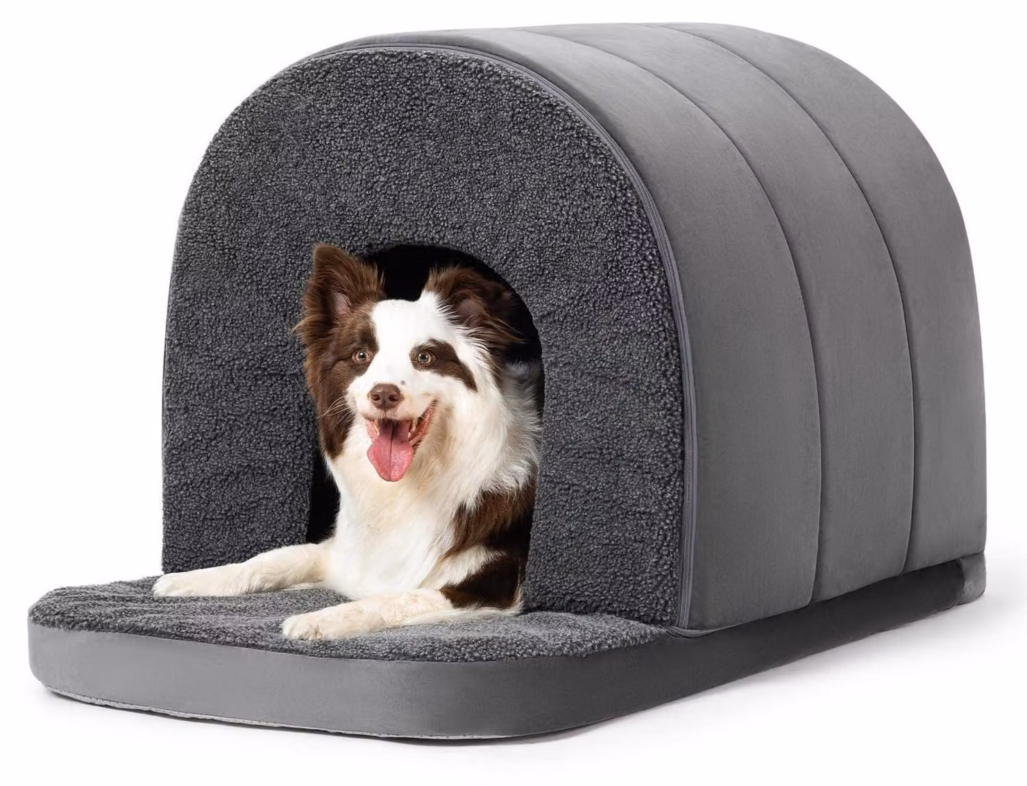 Cuccia ortopedica per cani, da interno, grigia, colore antracite, dimensioni L 89x59 cm