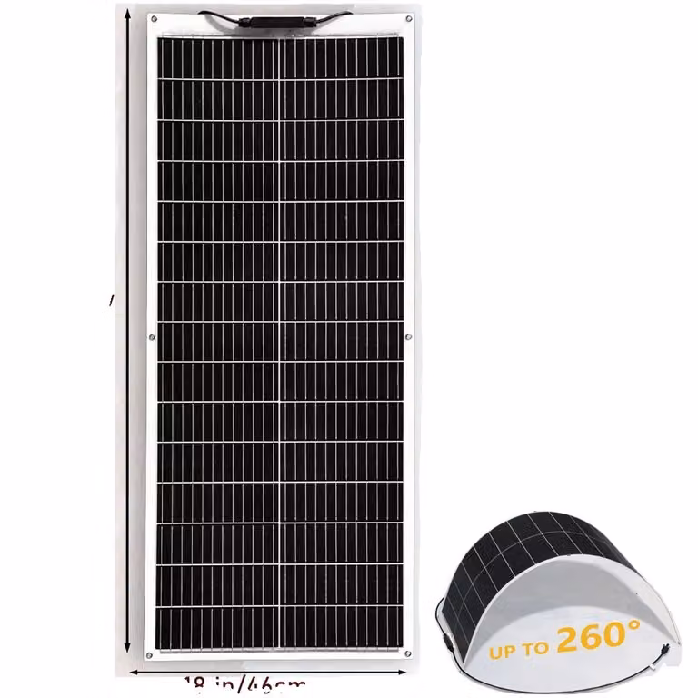 Pannello solare flessibile, alta potenza di uscita, regolatore di carica per batterie, 1 unità da 100W