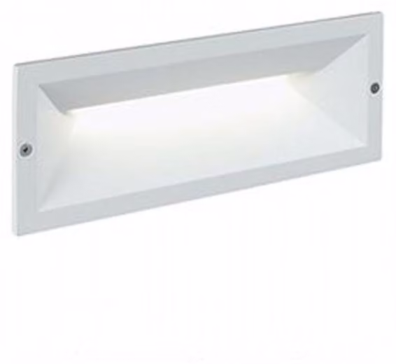 Segnapasso Incasso Chiuso Mask Alluminio E Termoplastica Bianco Led 12W 4000K
