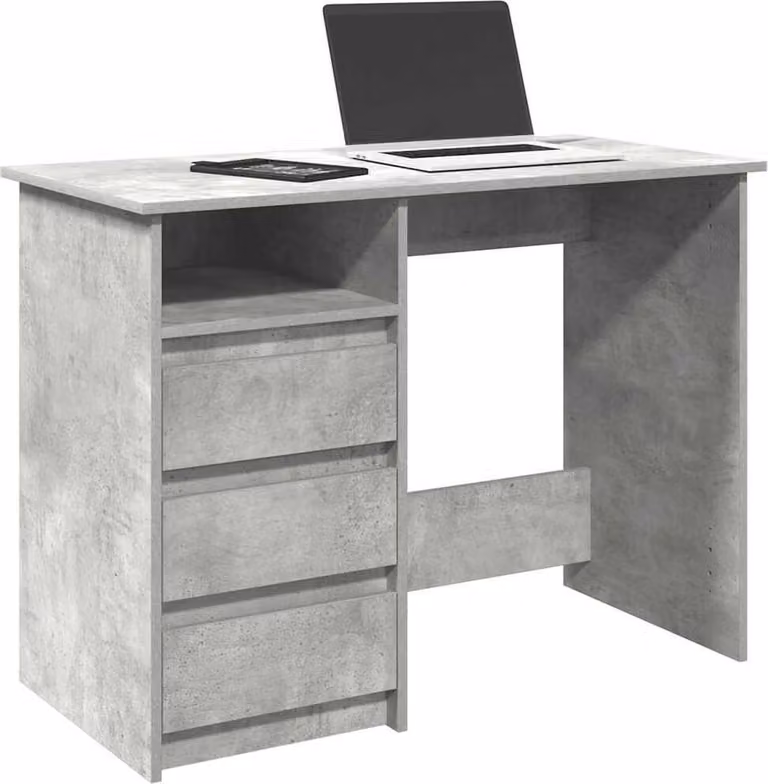 Maison Exclusive - Scrivania grigio cemento 102x50x75 cm Materiale ligneo