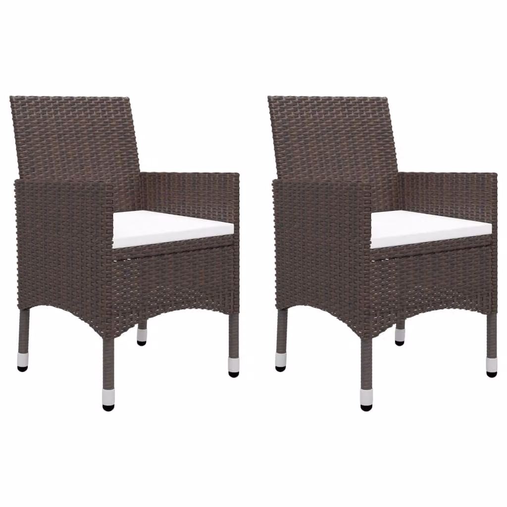 vidaXL set da pranzo da giardino 5 pezzi marrone