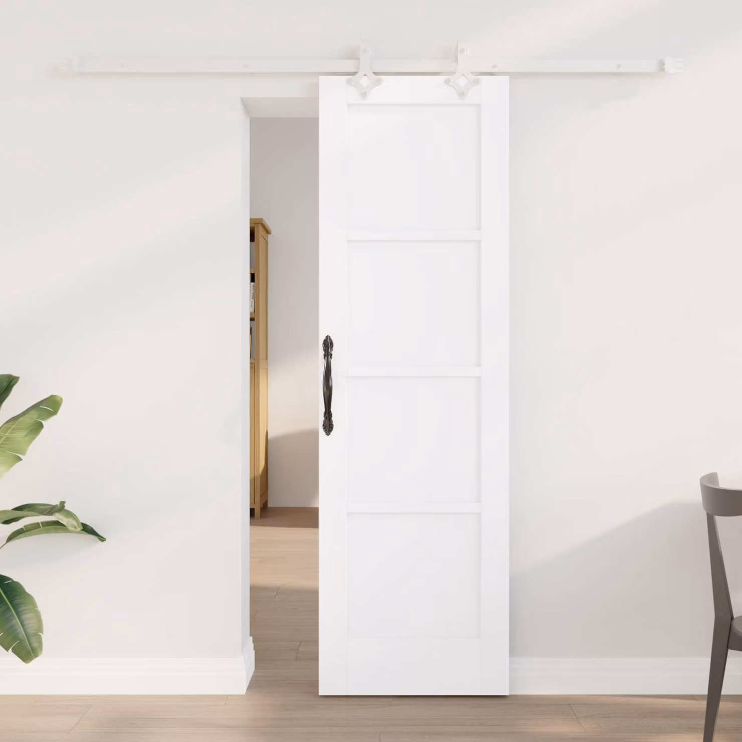 vidaXL Porta scorrevole 61 x 198,5 cm Legno ingegnerizzato Bianco