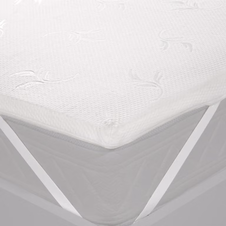 Materassino imbottito, 80x190 cm, in memory foam, altezza 4 cm, con elastici