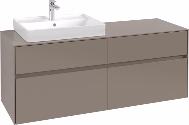 Mobiletto V&B Collaro 140x54,8x50cm, WT sinistra, nero vulcano
