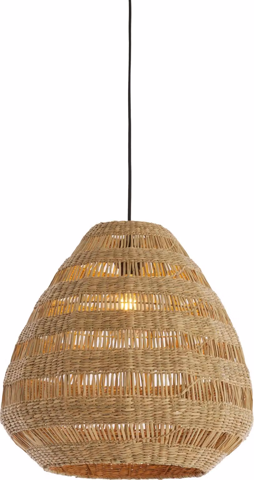Lampada a sospensione - naturale - Soluna - materiali vegetali - Ø 47cm - E27 - 2996183 - Light & Living