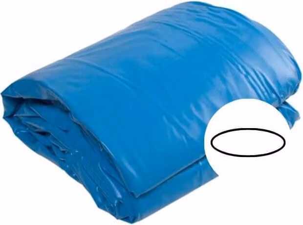 Telone per piscina ovale blu Profondità 1,20 m Spessore telone 0,60 mm con bordino di aggancio P1, dimensioni: 8,00 x 4,00 x 1,2 m