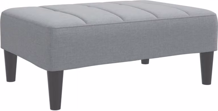 Poggiapiedi Grigio Chiaro 77x55x31 cm in Tessuto