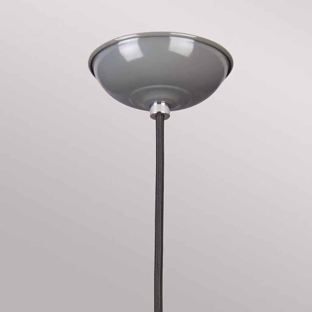 Lampada a sospensione Franklin di Elstead Lighting in acciaio grigio con 1 luce E27 – 2