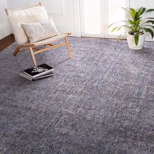 Tappeto VEVOR in peluche morbido per interni, design moderno astratto con pelo lungo, antiscivolo e fonoassorbente, Blu Grigio, L: 274 cm x P: 366 cm