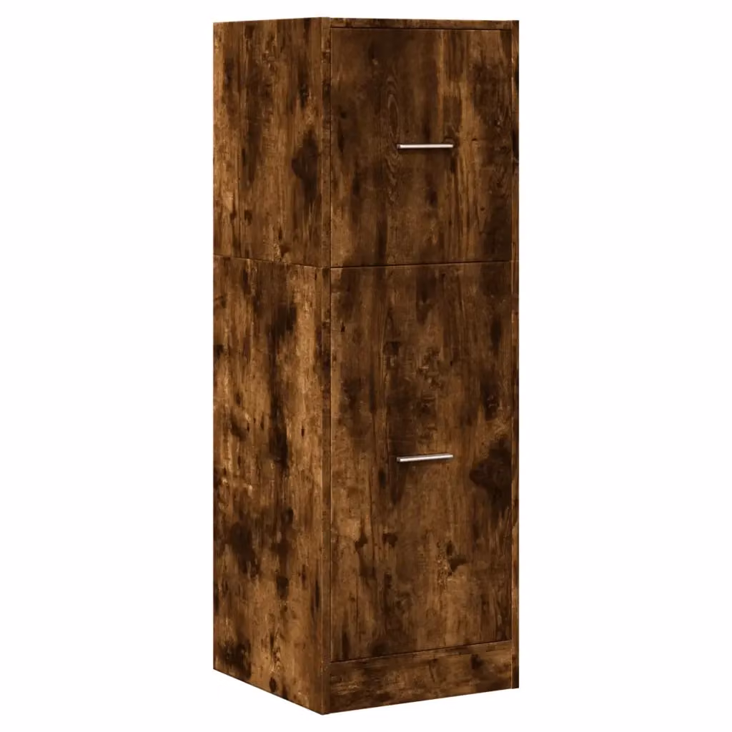 Mobiletto da farmacia multifunzionale HELLOSHOP26 con cassetti e ripiani in legno composito rovere, colore marrone, L/P/H: 40 x 41 x 118 cm – 2