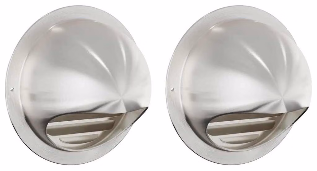 Coperture per ventilazione d'aria 2 pcs Argento 150 mm